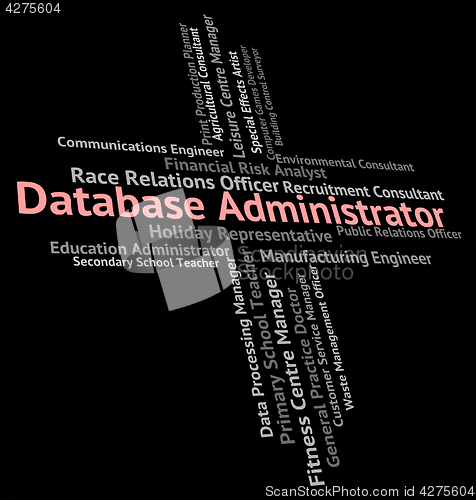 Image of Database Administrator Shows Employment Databases And Computing