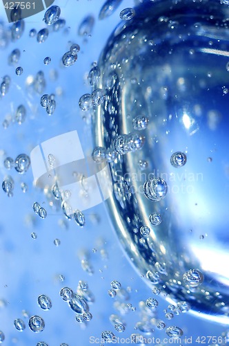 Image of Blue water with bubbles