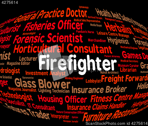 Image of Firefighter Job Shows Employee Jobs And Firefighting