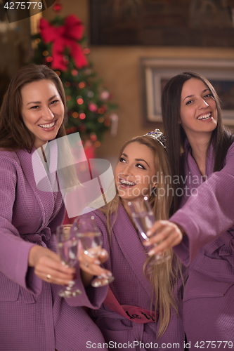 Image of girls have a bachelor party