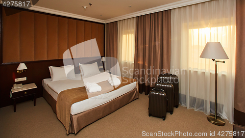 Image of Interior of a hotel bedroom