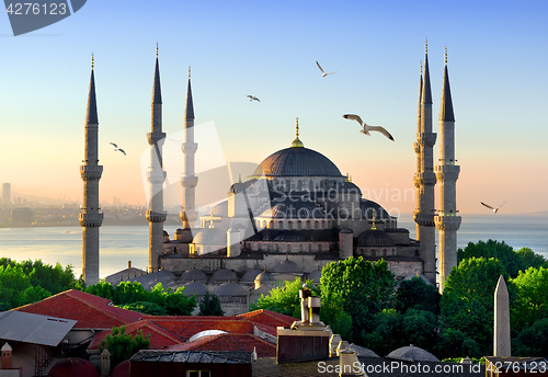 Image of Blue Mosque at sunrise