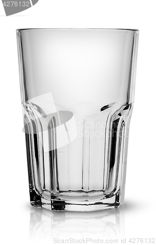 Image of Empty faceted glass for smoothies