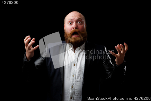 Image of Upset man with tense hands