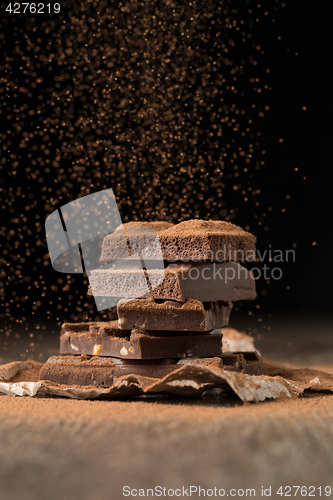 Image of Chocolate sprinkled cocoa at table