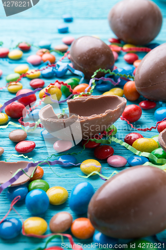 Image of Image of colorful chocolates, eggs