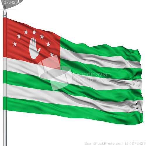 Image of Abkhazia Flag on Flagpole