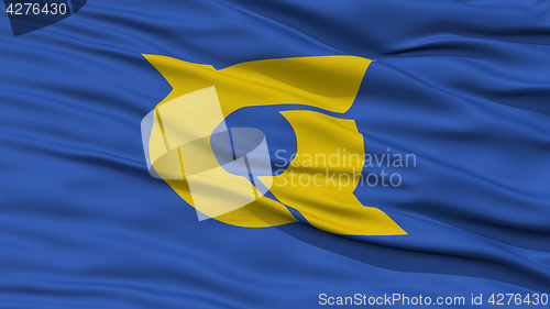 Image of Closeup Tokushima Japan Prefecture Flag