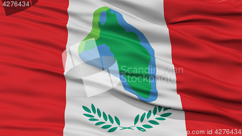 Image of Closeup of Cumberland Head City Flag