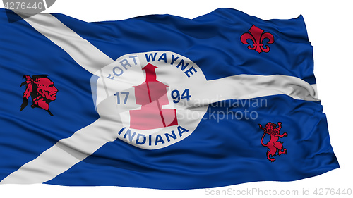 Image of Isolated Fort Wayne City Flag, United States of America