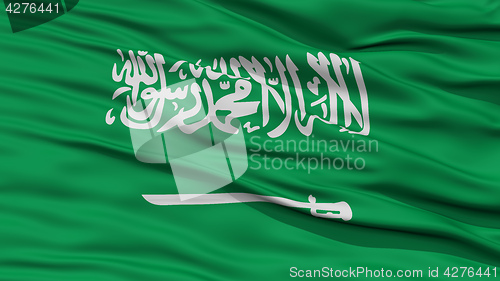 Image of Closeup Saudi Arabia Flag