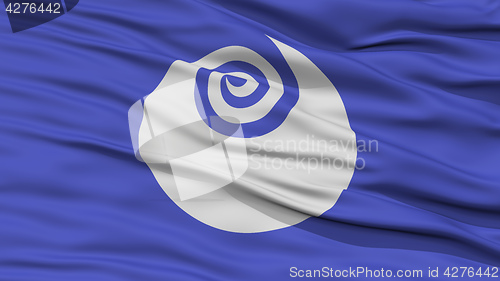 Image of Closeup Ibaraki Japan Prefecture Flag