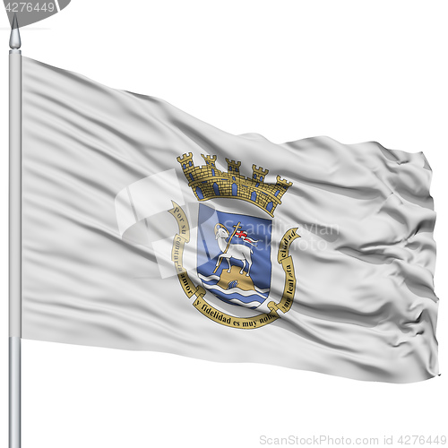 Image of San Juan City Flag on Flagpole