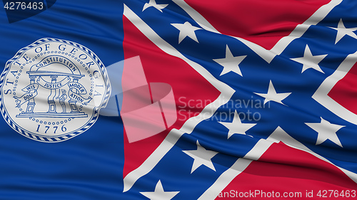 Image of Closeup of Trenton City Flag