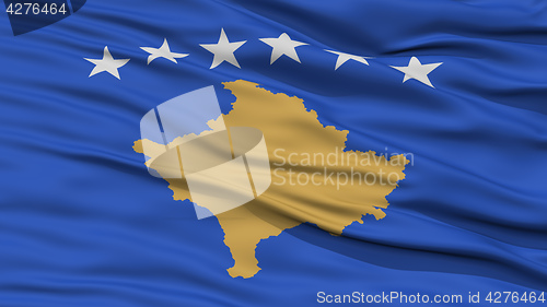 Image of Closeup Kosovo Flag