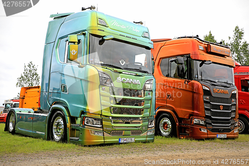 Image of Two Scania S580 Super Trucks of Martin Pakos