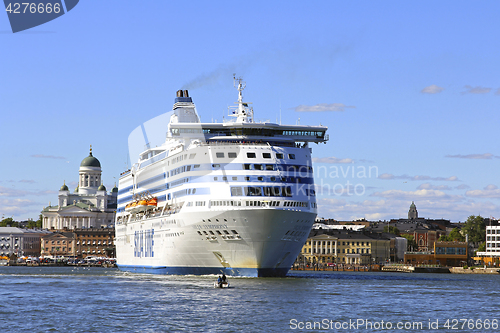 Image of Silja Symphony Cruise Ferry Departs Helsinki