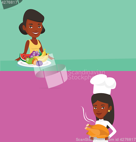 Image of Two food and drink banners with space for text.