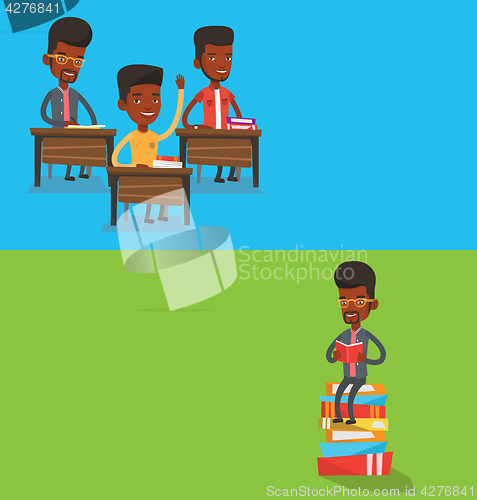 Image of Two educational banners with space for text.