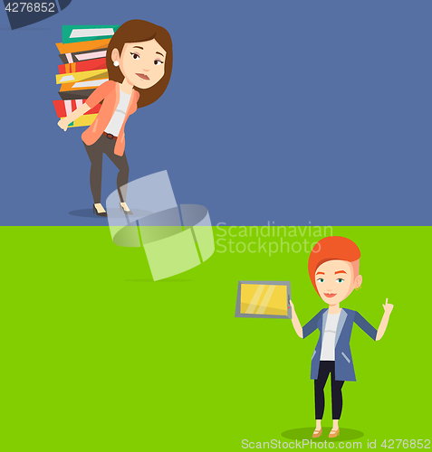 Image of Two educational banners with space for text.