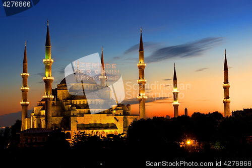 Image of Illuminated Blue Mosque