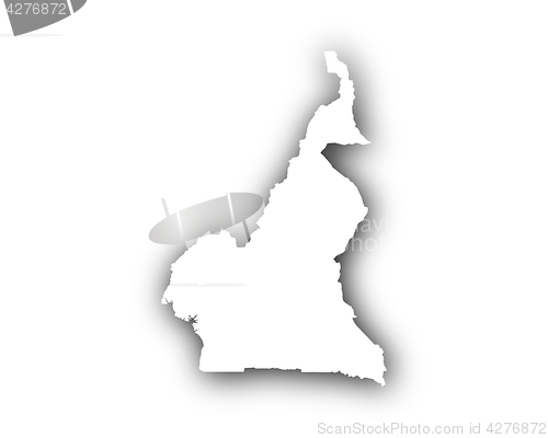 Image of Map of Cameroon with shadow