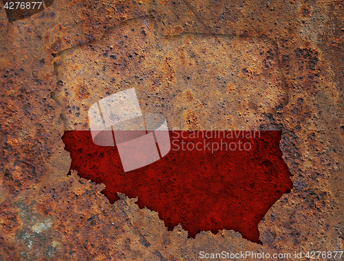 Image of Textured map of Poland in nice colors