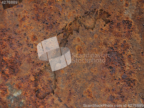 Image of Map of Norway on rusty metal