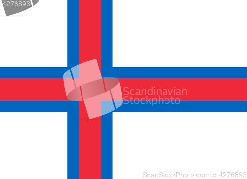 Image of Colored flag of Faroe Islands