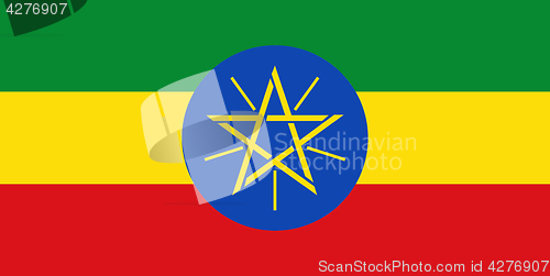 Image of Colored flag of Ethiopia