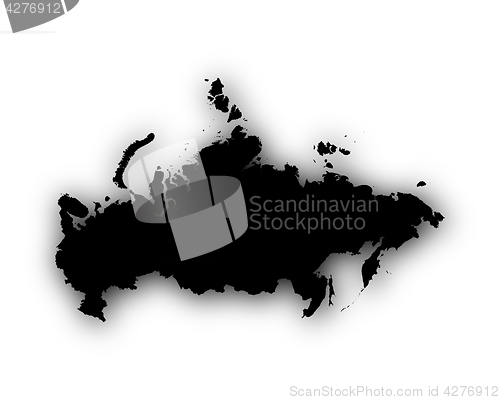 Image of Map of Russia with shadow