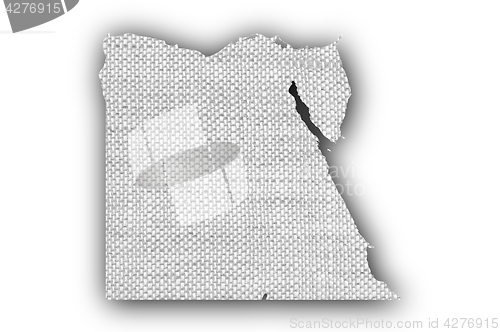 Image of Map of Egypt on old linen