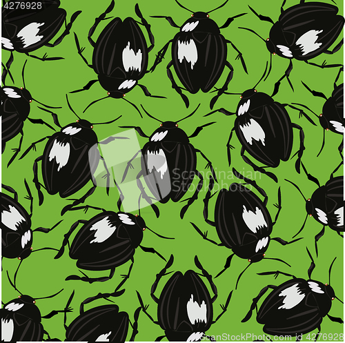 Image of Bugs on green background