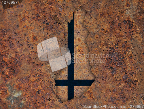 Image of Map and flag of Finland