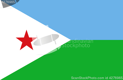 Image of Colored flag of Djibouti