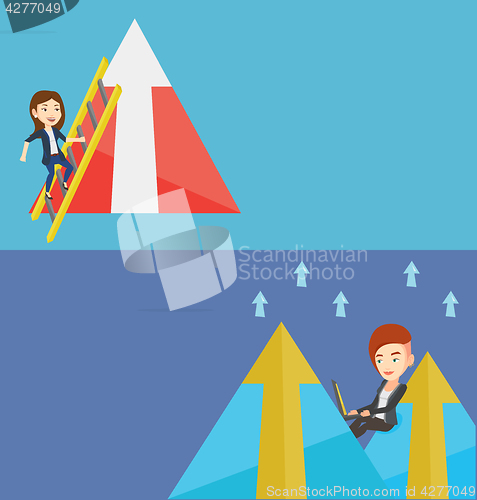 Image of Two business banners with space for text.