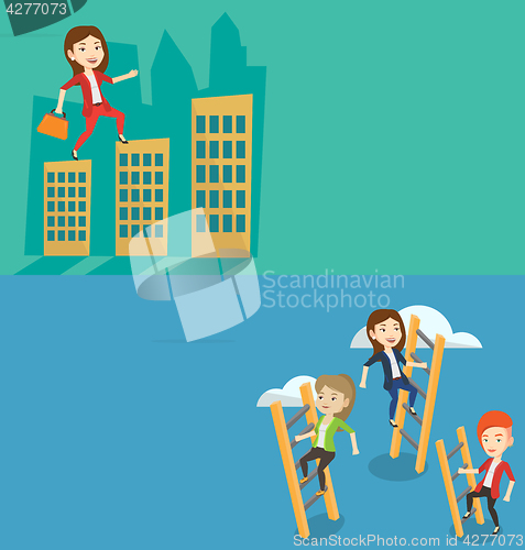 Image of Two business banners with space for text.