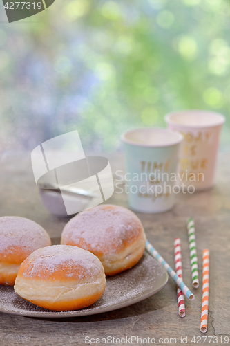 Image of Fresh tasty donuts 