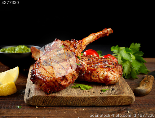 Image of freshly grilled steaks