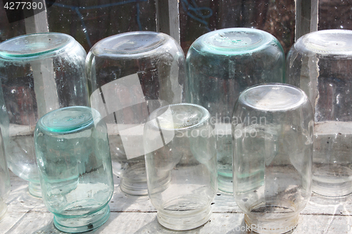 Image of jars empty and transparent