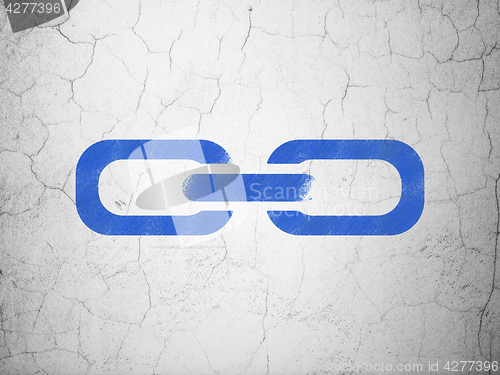 Image of Web design concept: Link on wall background
