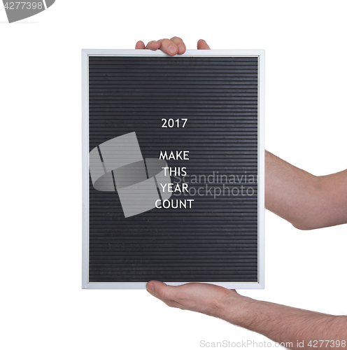 Image of Very old menu board - New year - 2017