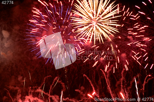 Image of Fireworks in the night sky