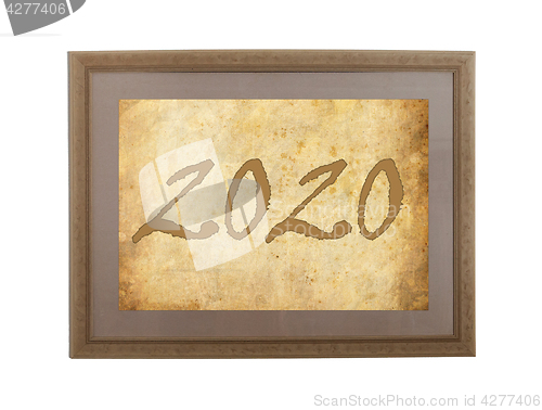 Image of Old frame with brown paper - 2020