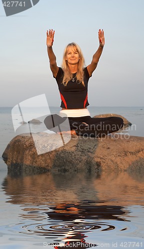 Image of meditation at the seashore