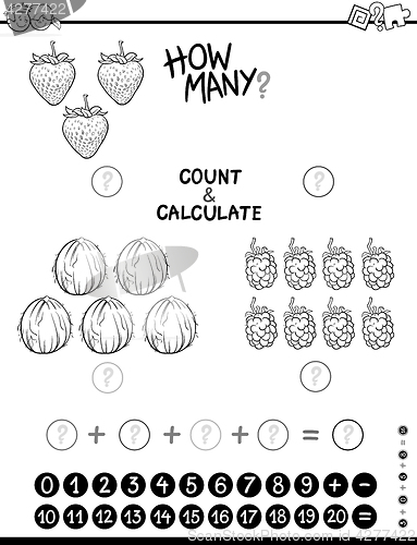 Image of educational task coloring page