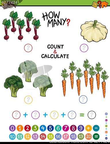 Image of educational addition worksheet for kids