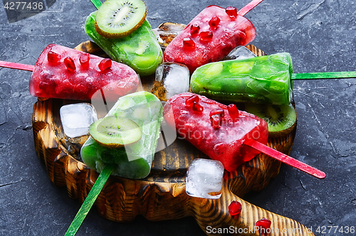 Image of ice cream with fruit