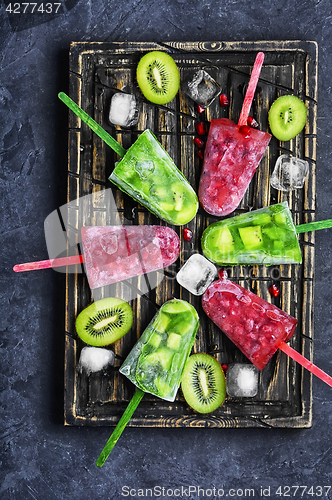 Image of ice cream with fruit