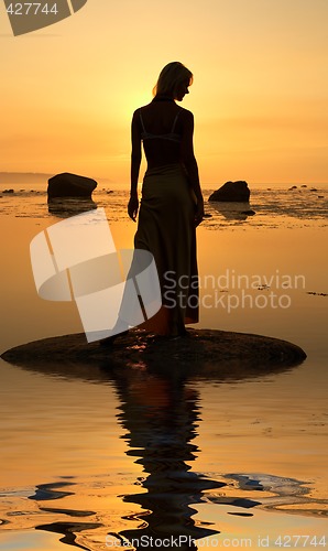 Image of seashore silhouette